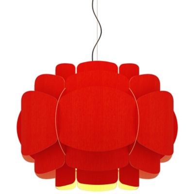 Bruck Lighting Bella Pendant Light - Color: Red - WEPBEL/76/RED/ASH