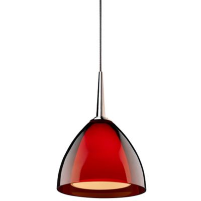 Bruck Lighting Rainbow LED Mini Pendant Light - Color: Red - MLED/30K/CH/P/