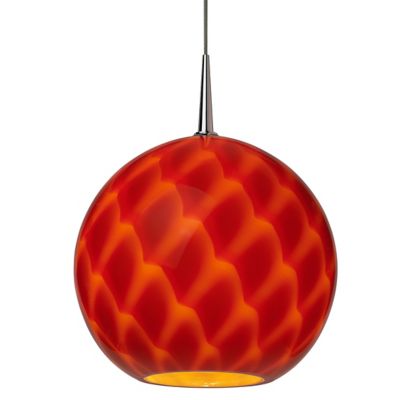 Bruck Lighting Sirena LED Mini Pendant Light - Color: Red - MLED/30K/CH/P/9