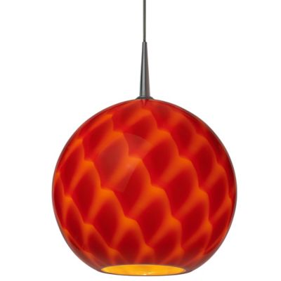 Bruck Lighting Sirena LED Mini Pendant Light - Color: Red - MLED/30K/MC/P/9