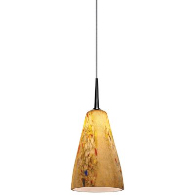 Bruck Lighting Zara Mini Pendant Light - Color: Yellow - MSG9/CH/P/301