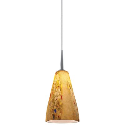 Bruck Lighting Zara Mini Pendant Light - Color: Yellow - MSG9/MC/P/301