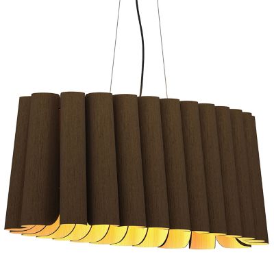 Bruck Lighting Renata Oval Pendant Light - Color: Black - Size: 2 light - W