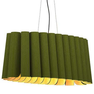 Bruck Lighting Renata Oval Pendant Light - Color: Green - Size: 2 light - W