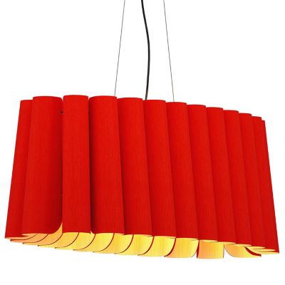 Bruck Lighting Renata Oval Pendant Light - Color: Red - Size: 2 light - WEP