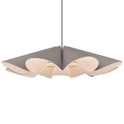 Bruck Lighting Delfina Acoustic Pendant Light - Color: Grey - Size: 1 light