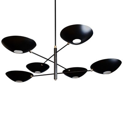 Blueprint Lighting Counterbalance Chandelier - Color: Black - Size: 6 light