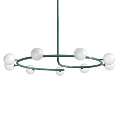 Blueprint Lighting Fibonacci Chandelier - Color: Green - Size: 9 light - BL