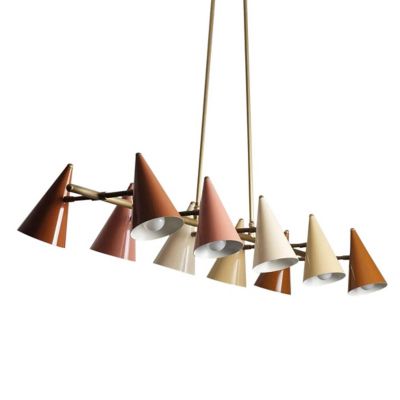 Blueprint Lighting Flotilla Linear Chandelier - Color: Brass - Size: 10 lig