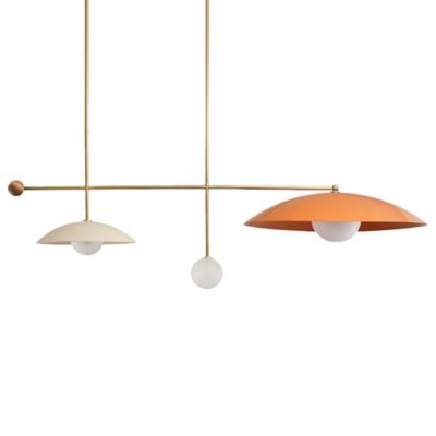 Blueprint Lighting Corsa Linear Chandelier - Color: Brass - Size: 3 light -