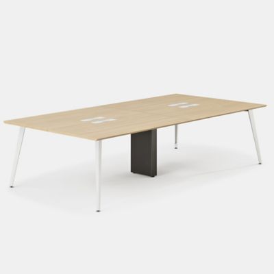 Branch Quad Desk - Color: Brown - Size: 96 In. x 48 In. - 10-04-53-10