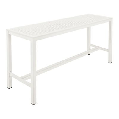 Barlow Tyrie Aura Rectangular Outdoor Bar Table in White, Size: 79