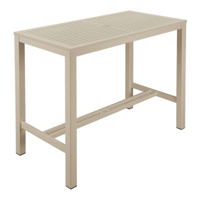 Barlow Tyrie Aura Rectangular Outdoor Bar Table in Beige, Size: 55