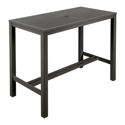Barlow Tyrie Aura Rectangular Outdoor Bar Table in Grey, Size: 55