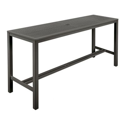 Barlow Tyrie Aura Rectangular Outdoor Bar Table in Grey, Size: 79
