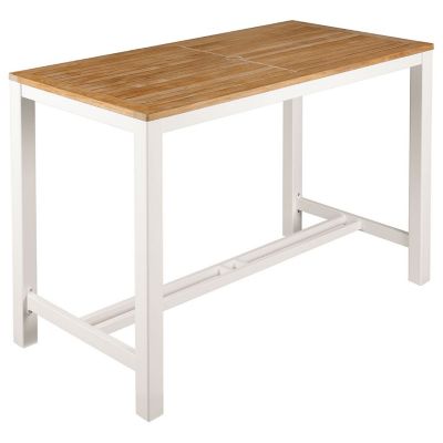 Barlow Tyrie Aura Rectangular Outdoor Counter Table in Brown, Size: 55