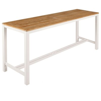 Barlow Tyrie Aura Rectangular Outdoor Counter Table in Brown, Size: 79