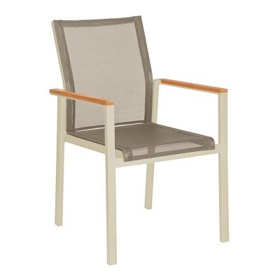 Barlow Tyrie Aura Outdoor Dining Armchair in Beige