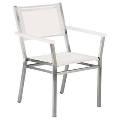 Barlow Tyrie Equinox Outdoor Dining Armchair in Silver