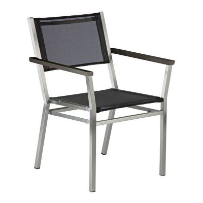 Barlow Tyrie Equinox Outdoor Dining Armchair in Silver