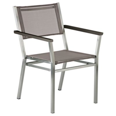 Barlow Tyrie Equinox Outdoor Dining Armchair in Silver