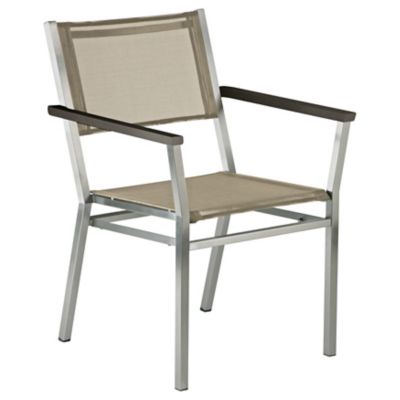 Barlow Tyrie Equinox Outdoor Dining Armchair in Silver
