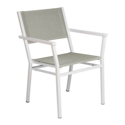 Barlow Tyrie Equinox Outdoor Dining Armchair with Sunbrella Sling in White