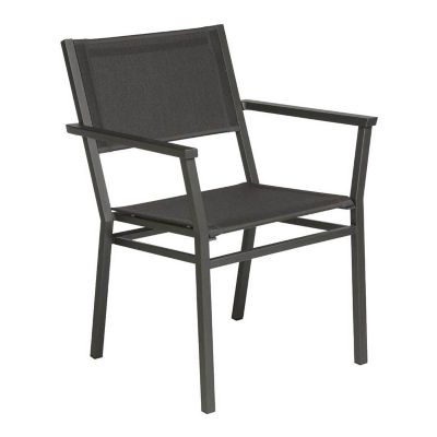 Barlow Tyrie Equinox Outdoor Dining Armchair with Sunbrella Sling in Black