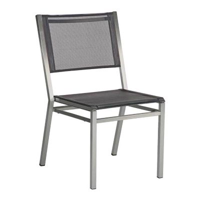 Barlow Tyrie Equinox Outdoor Dining Side Chair in Silver