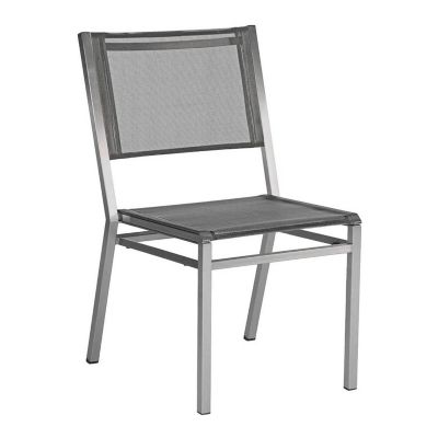 Barlow Tyrie Equinox Outdoor Dining Side Chair in Silver