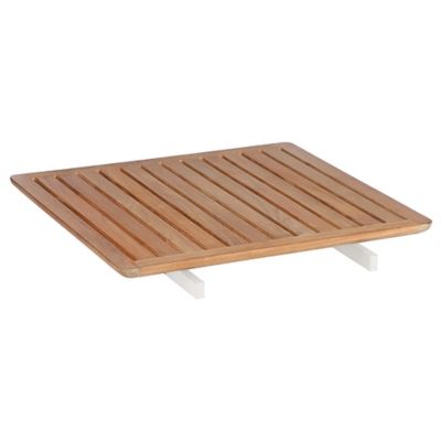 Barlow Tyrie Layout Outdoor Bridging Table with Teak Top in Brown