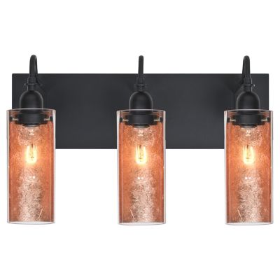 Besa Lighting Duke Vanity Light - Color: Copper - Size: 3 light - 3WG-DUKEC