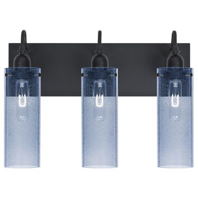 Besa Lighting Juni 10 Vanity Light - Color: Blue - Size: 3 light - 3WG-JUNI