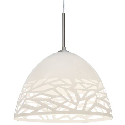 Besa Lighting Kiev Pendant Light - Color: White - Size: 1 light - 1JT-KIEVW