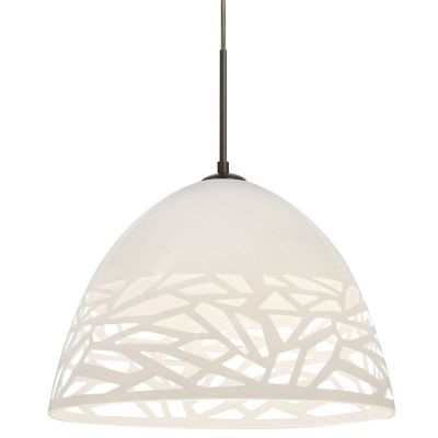 Besa Lighting Kiev Pendant Light - Color: White - Size: 1 light - 1JT-KIEVW