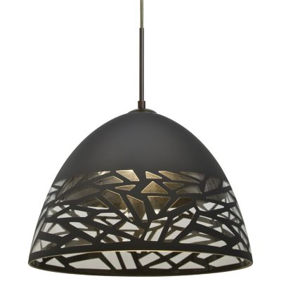 Besa Lighting Kiev Pendant Light - Color: Black - Size: 1 light - 1JT-KIEVB