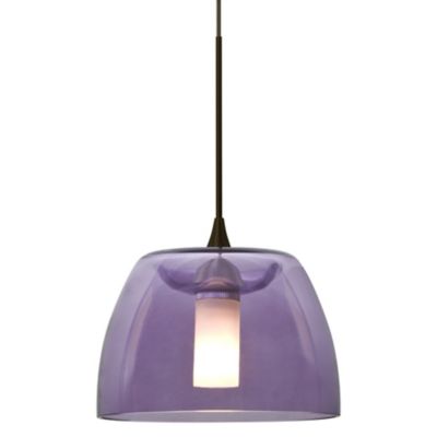 Besa Lighting Spur Mini Pendant Light - Color: Purple - Size: 1 light - 1XT