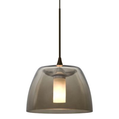 Besa Lighting Spur Mini Pendant Light - Color: Grey - Size: 1 light - 1XT-S