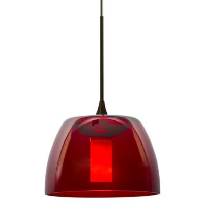 Besa Lighting Spur Mini Pendant Light - Color: Red - Size: 1 light - 1XT-SP