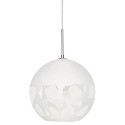 Besa Lighting Rocky Pendant Light - Color: White - Size: 1 light - 1JT-ROCK