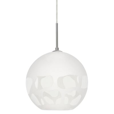 Besa Lighting Rocky Pendant Light - Color: White - Size: 1 light - 1JT-ROCK