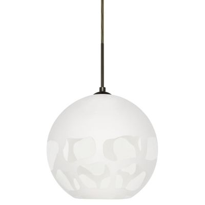 Besa Lighting Rocky Pendant Light - Color: White - Size: 1 light - 1JT-ROCK