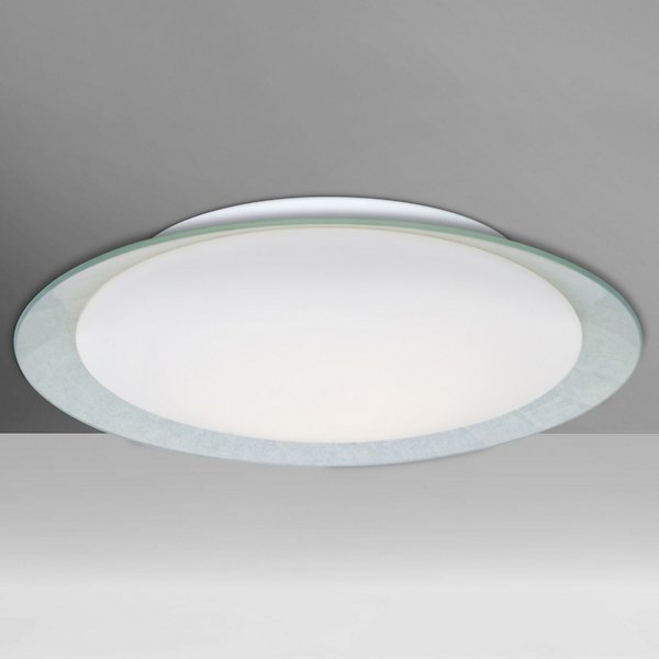 Tuca Flushmount Light - Color: Silver - Size: 19-"" - Besa Lighting TUCA19SFC-LED