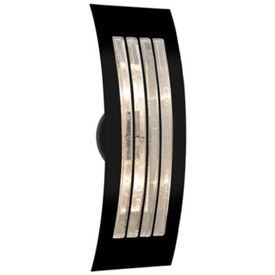 Besa Lighting Sail 17 Outdoor Wall Sconce - Color: Black - Size: 2 light - 