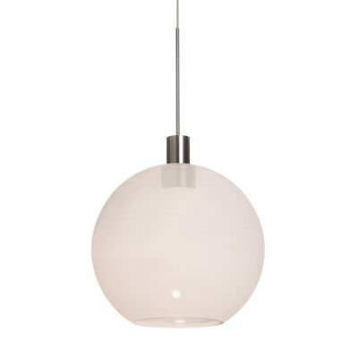 Besa Lighting Newton LED Mini Pendant Light - Color: White - Size: 8  - 