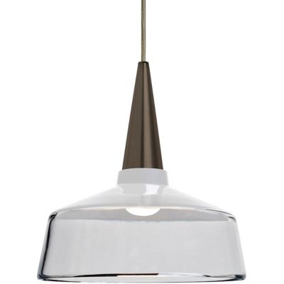 Besa Lighting Baron Bell Pendant Light - Color: Bronze - 1JT-BARON10WH-LED-