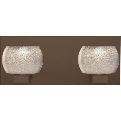 Besa Lighting Keno Vanity Light - Color: Grey - Size: 2 light - 2WF-KENOSM-