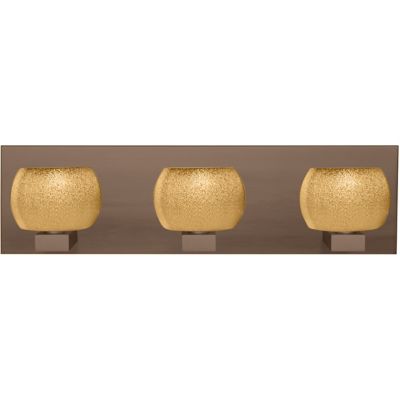 Keno Vanity Light - Color: Gold - Size: 3 light - Besa Lighting 3WF-KENOGD-LED-BR