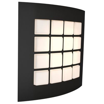 Besa Lighting Quad LED Outdoor Wall Sconce - Color: Black - Size: Medium - 