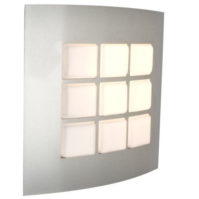 Besa Lighting Quad LED Outdoor Wall Sconce - Color: Silver - Size: Small - 